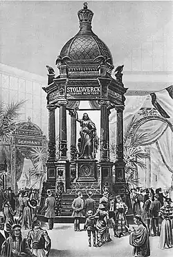 Schokoladen- tempel mit Germania, 1883