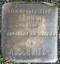 Stolperstein für eine Rommni (Thieboldsgasse 88)