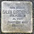Stolperstein für Salka Birenbaum (Kleiner Griechenmarkt 30)
