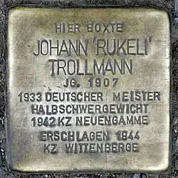 Stolperstein für Johann Trollmann in Berlin-Kreuzberg