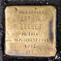 Stolperstein für Arthur Berger (Luxemburger Straße 37)