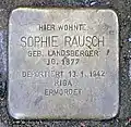 Stolperstein für Sophie&nbsp;Rausch