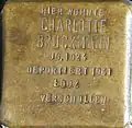 Stolperstein für Charlotte Bruckmann (Brabanter Straße 18)