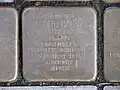 der Stolperstein für Edith Cahn