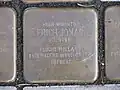 der Stolperstein für Erich Jonas