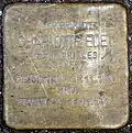 Stolperstein Hektorstraße 5 Charlotte Edel