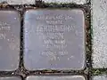 der Stolperstein für Hertha Dina Horn