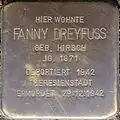 Stolperstein für Fanny Dreyfuss (Weyertal 88)