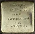 Stolperstein Fritz Fass (Maastrichter Straße 21)