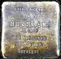 Stolperstein für Max Siegellack (Thieboldsgasse 134)