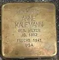 Stolperstein für Anne Kaufmann (Ebertplatz 1)