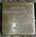 Stolperstein für Max Meyerfeld (Gilbachstraße 18)