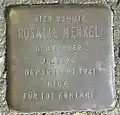 Stolperstein für Rosalie Menkel (Gladbacher Straße 46)