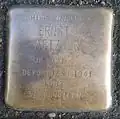 Stolperstein für Ernst Metzger (Hansaring 109)