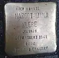 Stolperstein für Margot Minna Klebe (Hansaring 109)