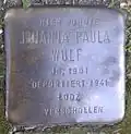 Stolperstein für Johanna Paula Wulf (Spichernstraße 24)