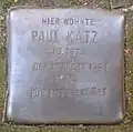 Stolperstein für Paul Katz (Werderstraße 5)