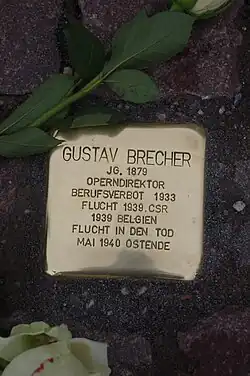 Stolperstein vor der Oper Leipzig