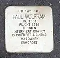 Stolperstein für Paul&nbsp;Wolfram