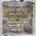 Stolperstein Rheinsberger Straße 45 für Herta Hirsch