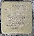 Stolperstein Willy Matthes