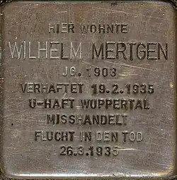 Stolperstein für Willi und Veronika Mertgen