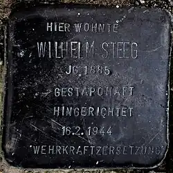 Stolperstein für Wilhelm Steeg