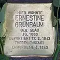 Stolperstein für Ernestine&nbsp;Grünbaum