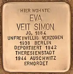 Stolperstein Eva Veit Simon, Gransee