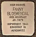 Stolperstein für Fanny Bloemendal