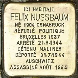 Stolperstein in Brüssel