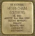 Stolperstein für Henri-Chaim Goldberg
