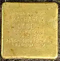 Stolperstein für Katharina Lasch (Wüllnerstr. 136)