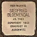 Stolperstein für Siegfried Bloemendal