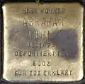 Stolperstein für Abraham Mohl (Richard-Wagner-Straße 23)