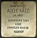 Stolperstein für Adele Katz (Weyerstraße 110)