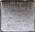 Stolperstein für Albert Cohen (Kaesenstraße 24)