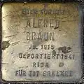 Stolperstein für Alfred Braun (Bonner Straße 33)