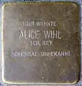 Stolperstein für Alice Wihl (Meister-Ekkehart-Straße 5)