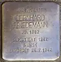 Stolperstein für Bernhard Friedemann (Boisseréestraße 3)