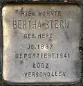 Stolpersteine Köln, Bertha Stern (Rolandstraße 63)