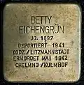 Stolperstein für Betty Eichengrün (Richard-Wagner-Straße 49)