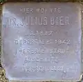 Stolperstein für Dr. Julius Bier (Rubensstraße 33)