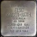 Stolperstein für Else Kaiser-Blüth (Lindenstraße 19)