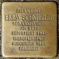Stolperstein für Emma Schnitzler (Kyffhäuserstraße 26)