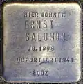 Stolperstein für Ernst Salomon (Dasselstraße 37)