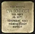 Stolperstein für Eva Böninger (Bonner Straße 25)