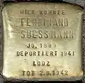 Stolperstein für Ferdinand Suessmann (Aachener Straße 28)
