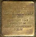 Stolperstein für Gerda Neubrand (Mainzer Straße 75)