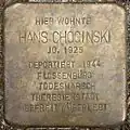 Stolperstein für Hans Chocinski (Alexianerstraße 3)